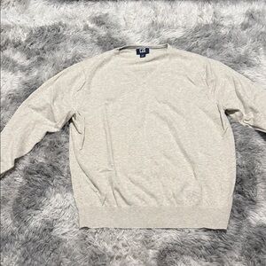 Cutter & Buck Men's Light Gray V-Neck Sweater